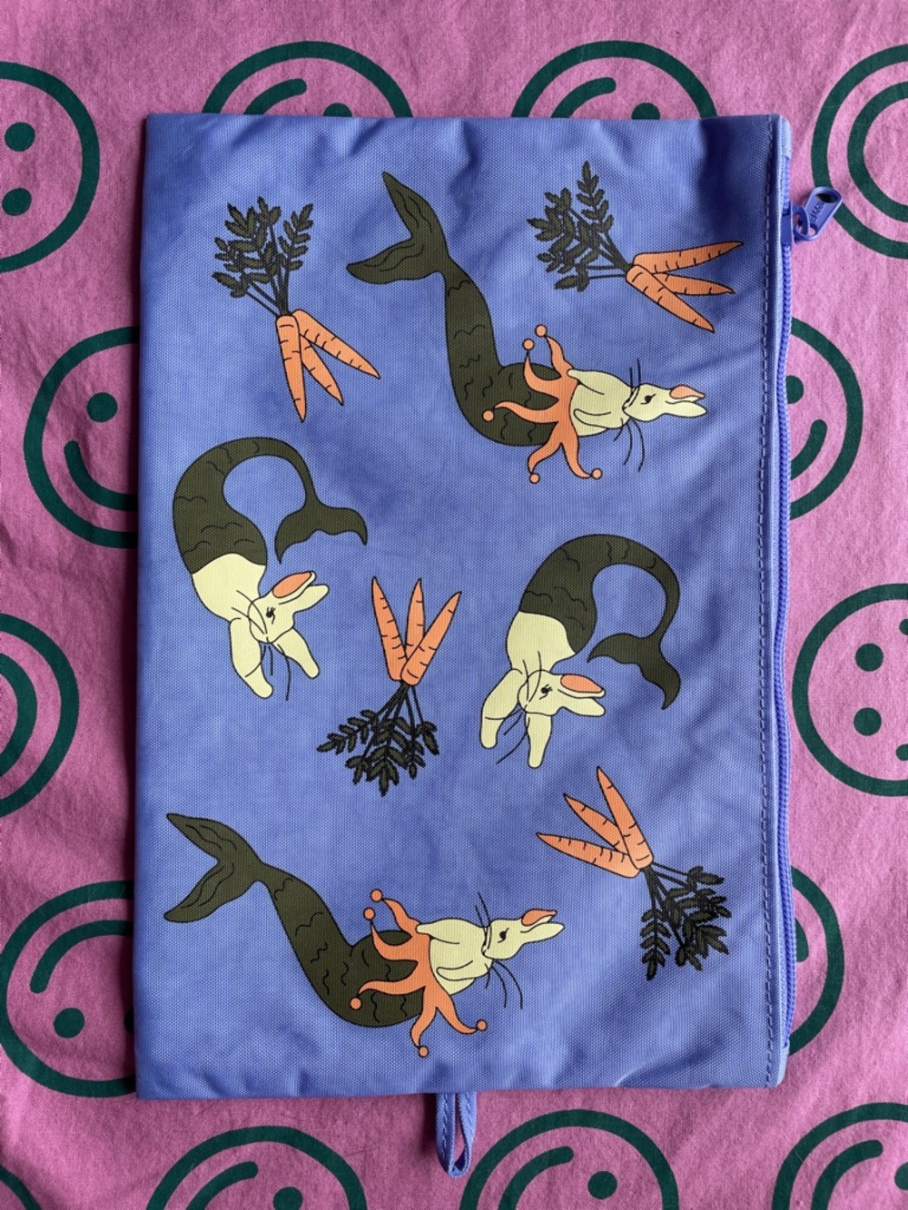 BAGGU merbunny large flat pouch